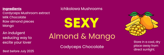 Sexy ~ Almond & mango chocolate bar